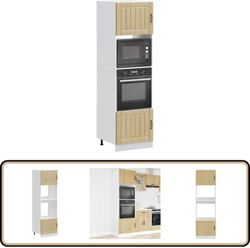 vidaXL Herdumbauschränke 2 Stk. Kalmar Sonoma-Eiche Holzwerkstoff