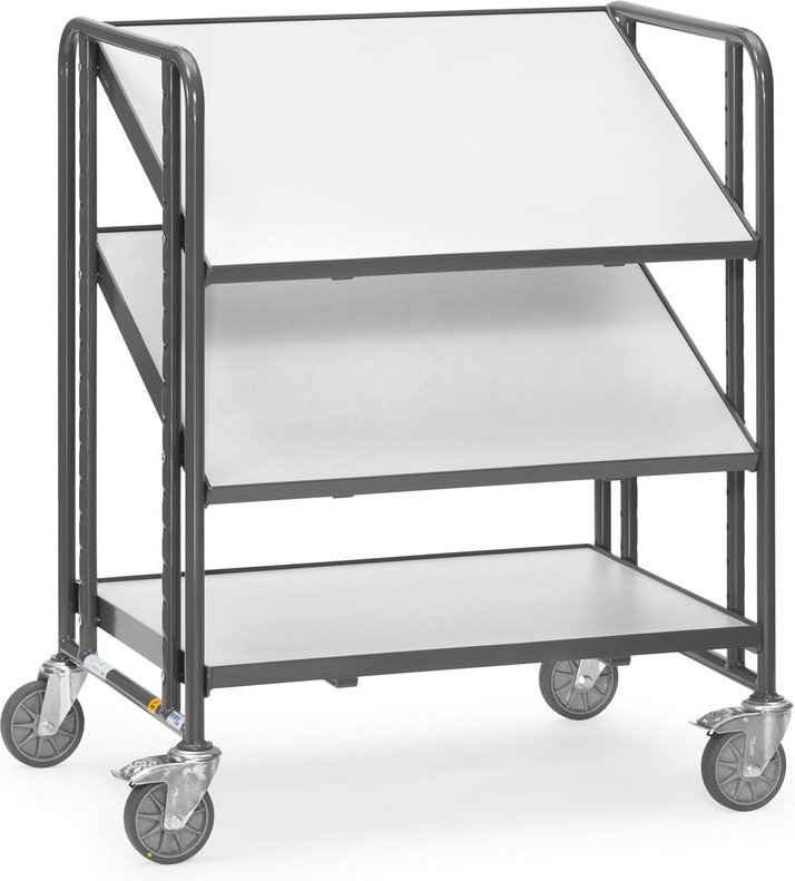 Fetra ESD-Eurokastenwagen mit 3 Etagenrahmen für je 2 Eurokästen