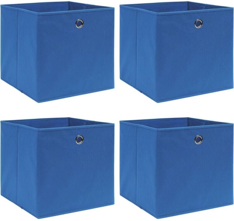 Aufbewahrungsboxen 4 Stk. Blau 32x32x32 cm Stoff Vidaxl