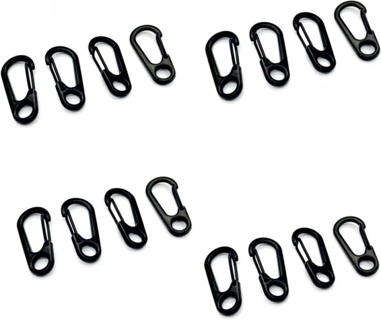 Sollbry - Mini-Karabiner-Clip, 5 Stück, Mini-Karabiner-Clip, Federkarabinerhaken, Schlüsselanhänger-Verschlüsse, Mini-Ka...