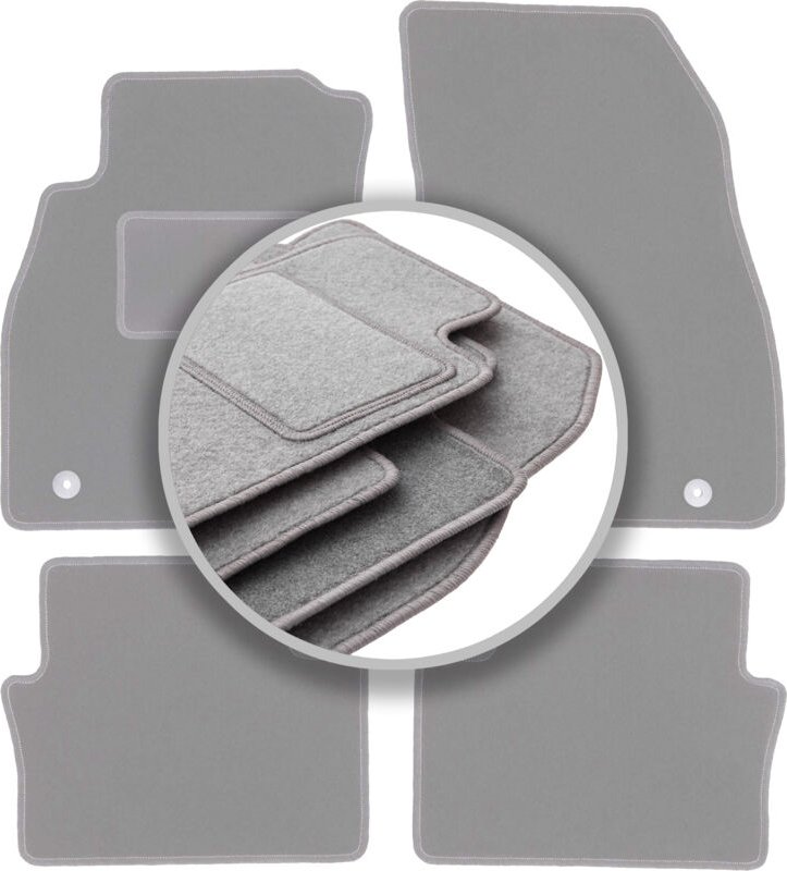 Graue Autofußmatten für: Opel Insignia A Limousine, Kombi, Grand Tourer, Liftback (2008-2017)