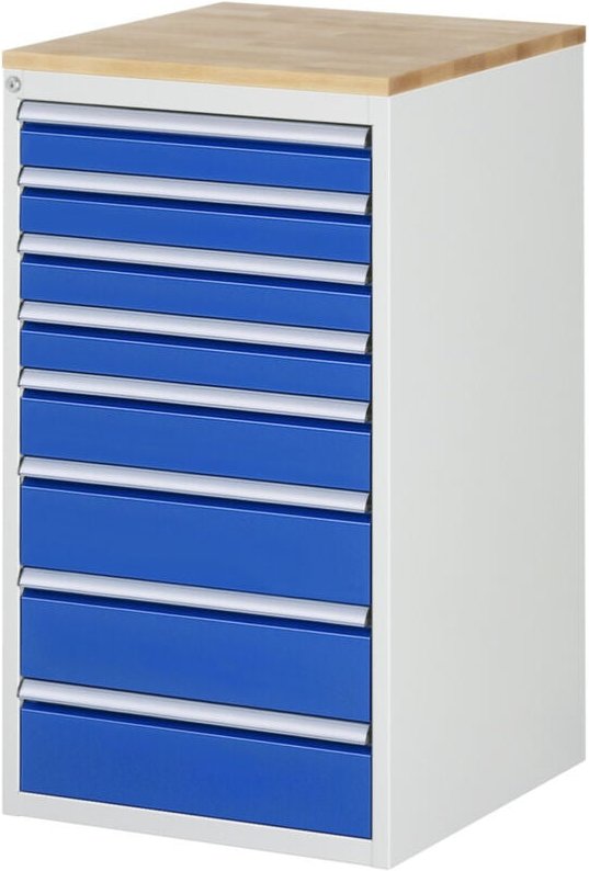 Thumbnail - Schubladenschrank Buche-Top und 8 x Schubl.-L 4x90 1x120 3x150mm - RAU