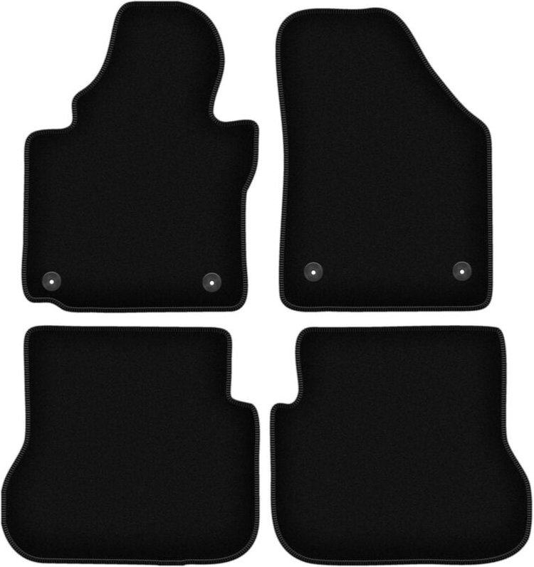 BASIC schwarze Veloursmatten für: Volkswagen Caddy 2K 2FL Minivan (2013-)
