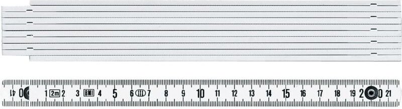 Gliedermaßstab 1041 Länge 1 m mm/cm eg iii Kunststoff weiß