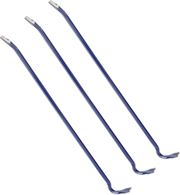 Tooltraders - 3 Stück Brechstange Hebeleisen Brecheisen Kuhfuß Nageleisen Stemmeisen Nagelzieher 600mm