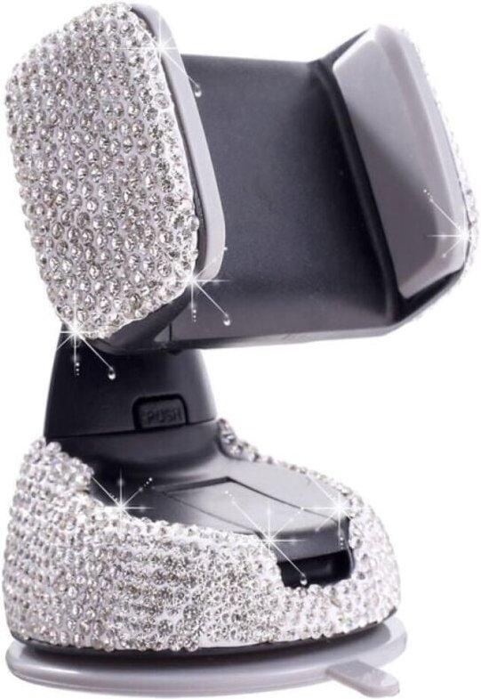 1 Stück glänzender Diamant-Autotelefonhalter, glänzender Kristall-Autotelefonhalter, verstellbare und vielseitige Autona...