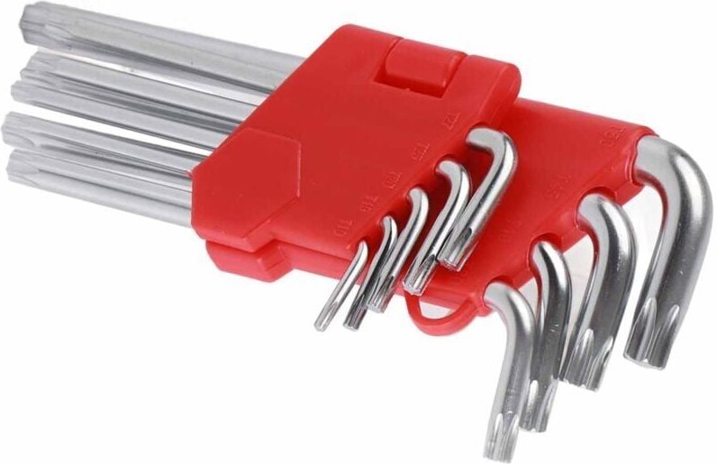 9-teiliger Inbusschlüsselsatz, Sechskantschlüssel, Sternschlüssel, CRV-Langarm-Metallschlüssel, Werkzeugsatz für Wartung...