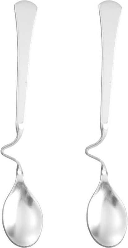 2 pezzi Cuchara para Miel, Mermelada Acero Inoxidable Plata 12.6x2cm - KZQ