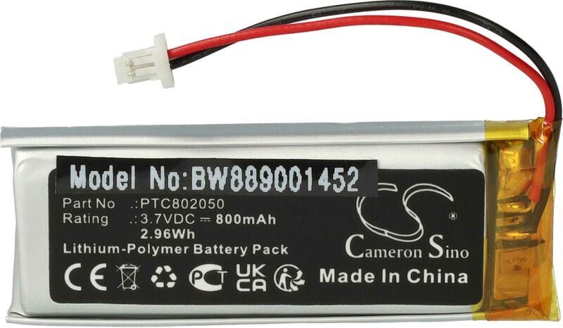 vhbw Akku kompatibel mit Sena SRL-01 (SP51), SRL2 Wireless Headset Kopfhörer (800 mAh, 3,7 V, Li-Polymer)