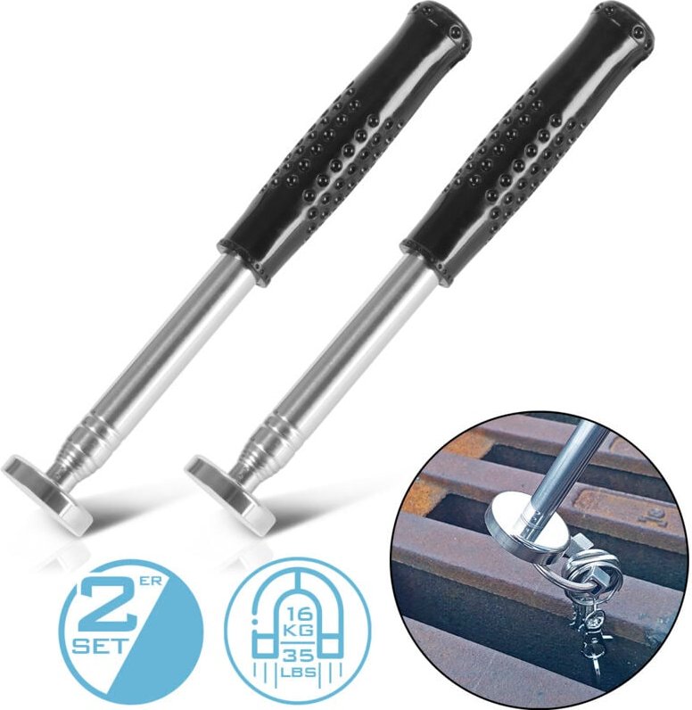Teleskop Pick-up Tool, Teleskopmagnet, Magnetstab, Magnetheber 2er Set - Stahlwerk