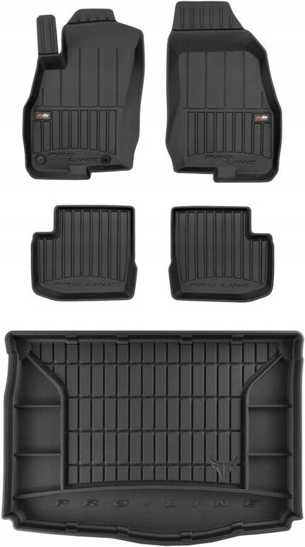 3D SET Fußmatten und Fußmatten Fiat Grande Punto 5d Fließheck 2005-2012