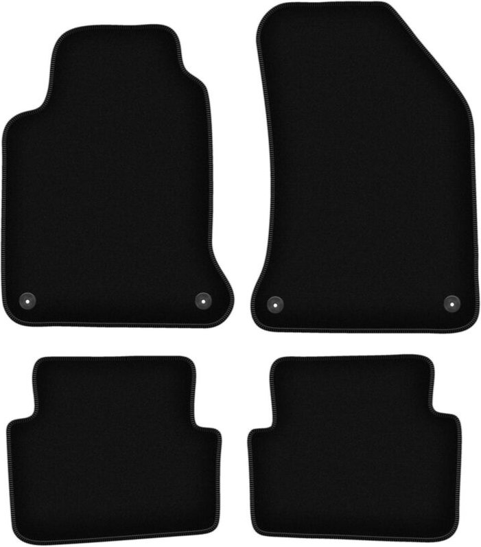 BASIC schwarze Veloursmatten für: Renault Laguna II Kombi, Liftback (2001-2007)