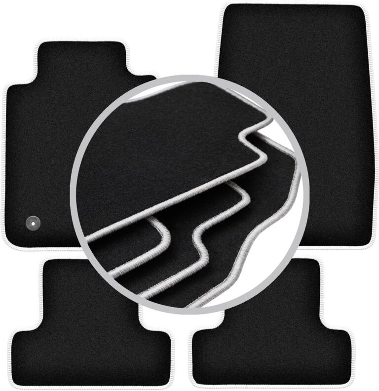 CARLUX-SILVER Autofußmatten für: Ford Mustang MK6 Coupé (2014-)