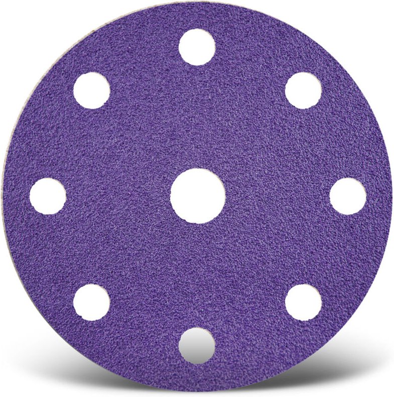 Titanium hd Klett-Schleifscheiben, 150 mm, 9-Loch, f. Exzenterschleifer, Keramik-Mix (50 Stk.) K80 - Menzer