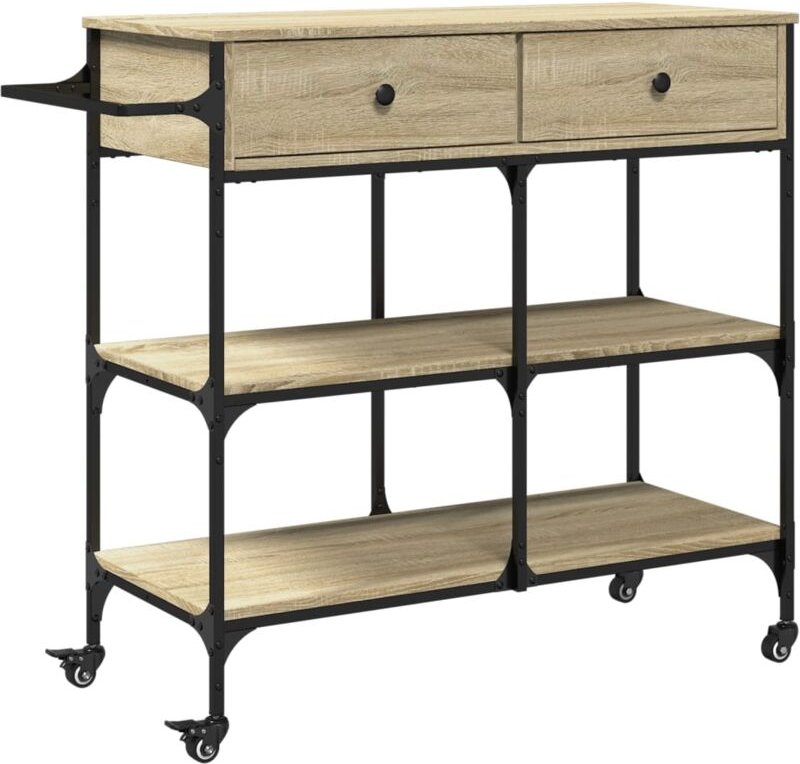 Küchenwagen Sonoma-Eiche 105x42x95 cm Holzwerkstoff Vidaxl