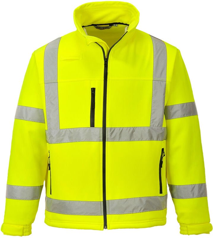 Softshell-Jacke Classic Hi-Vis (3 Schichten) Gelb L
