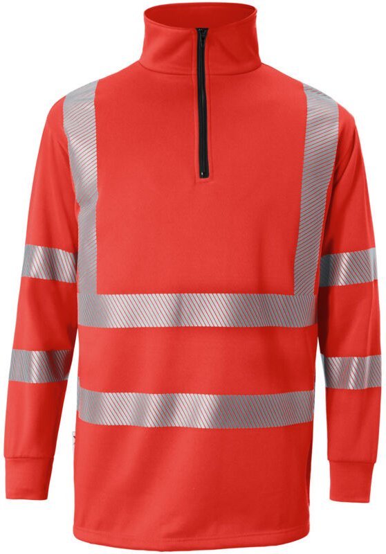 Kübler Zip-Sweatshirt reflectiq psa 2 5046 warnrot Gr. xl
