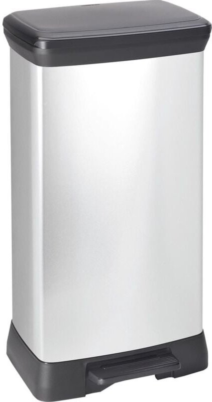 Deco Bin Treteimer - 50L - Silber Metallic - Curver