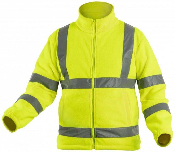 Högert Warnschutz Fleecejacke "Aland" in Gelb 290 g/m² XL