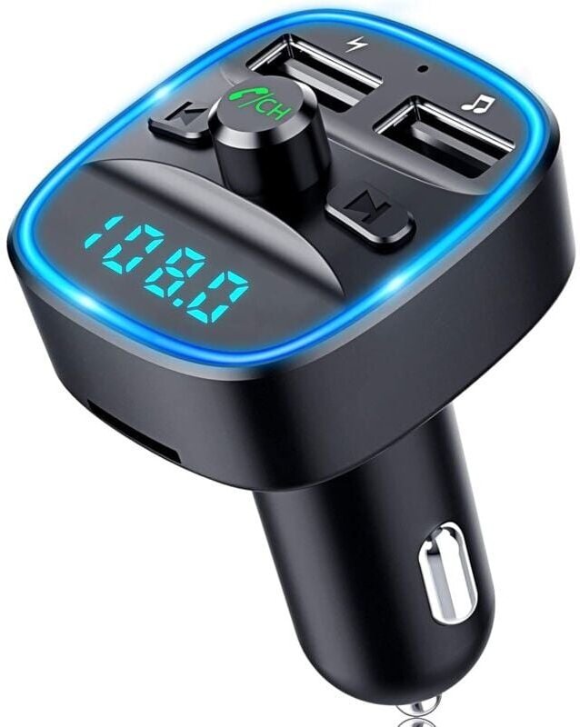 SNQ - Bluetooth-FM-Transmitter, Bluetooth 5.0-Autoradio-Adapter, MP3-Player, kabellose Freisprecheinrichtung, Zigaretten...