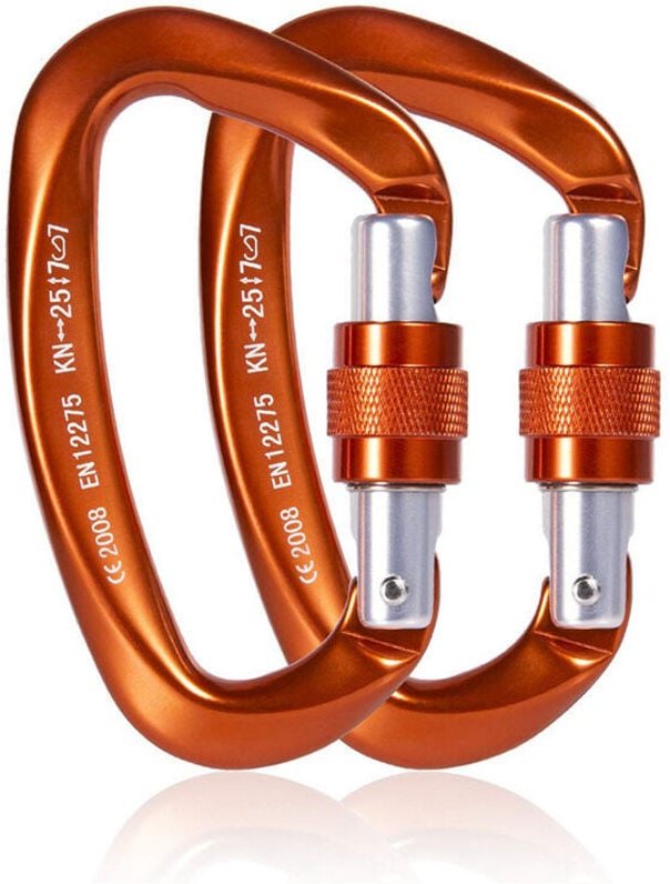 Thumbnail - Kletterkarabiner 25 kN Verschlusskarabiner D-förmiger Karabiner, Irisfr