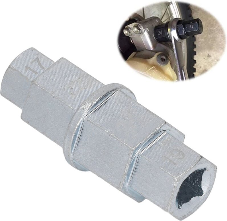 Ineasicer - Motorrad-Sechskant-Achswerkzeug, Inbus-Steckschlüssel, Vorderradnabe, Sechskant-Achsadapter, 17 mm, 19 mm, 2...