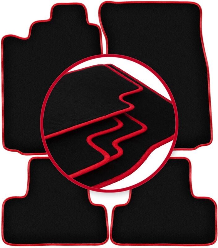 CARLUX-RED Autofußmatten für: Mitsubishi Eclipse IV Coupé (2006-)