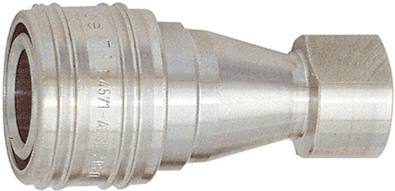 Hydraulikkupplung beidseitig absperr., es 1.4305, g 1/8 ig nw 4,3 - Riegler