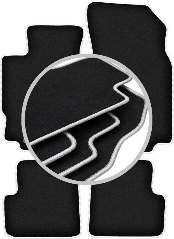 CARLUX-SILVER Autofußmatten für: Peugeot 406 Limousine, Kombi, Break (1995-2004)