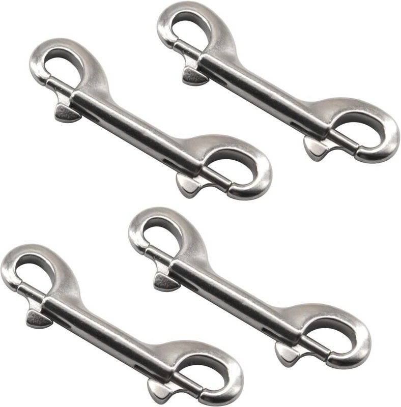Stück 76 mm 304 Edelstahl Doppelkarabiner für Hundekette, Schlüsselanhänger, Hängematte