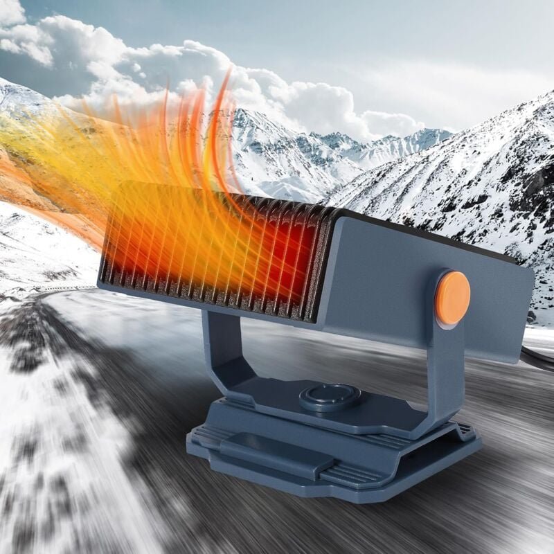 12V 150W Autoheizung, 2-in-1 tragbarer Kühl- und Heizventilator, Autoventilator, Windschutzscheiben-Entfroster und Defog...