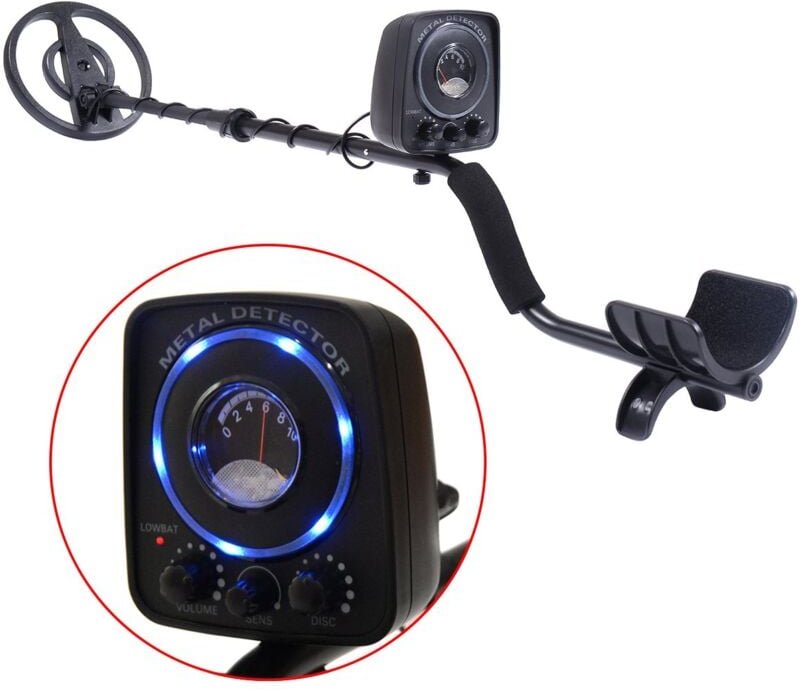 Metalldetektor Metallsuchgeraet Metallortungsgeraet Suchspule Target Tiefensonde wasserdichter Suchkopf led - Costway