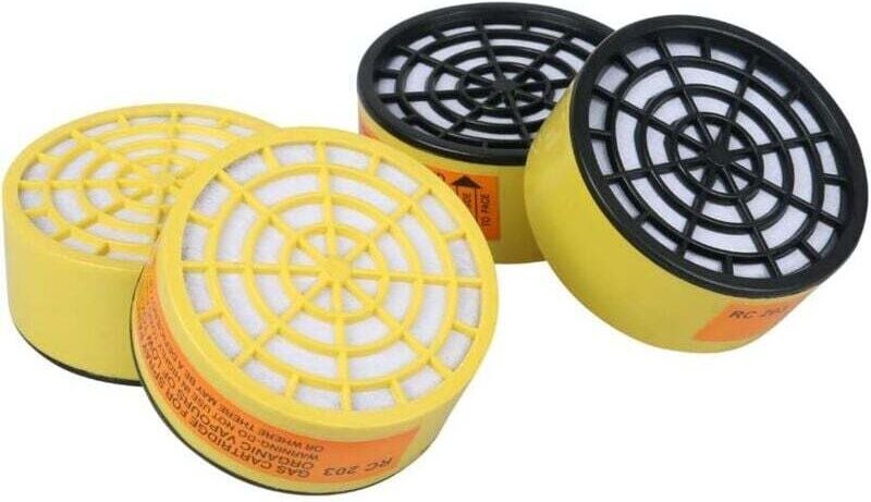 ALOVEZ (4 Stück) Filterkartusche Aktivkohlefilterkartuschen für Gasmasken Atemschutzmasken