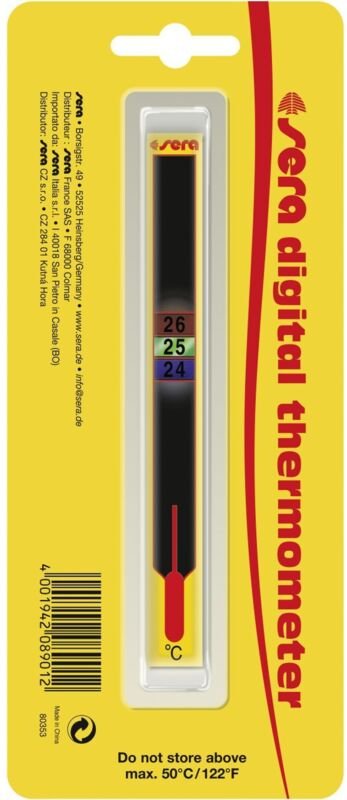 Sera Aquariumthermometer Stick-On LCD 1 Stück Aquariumthermometer