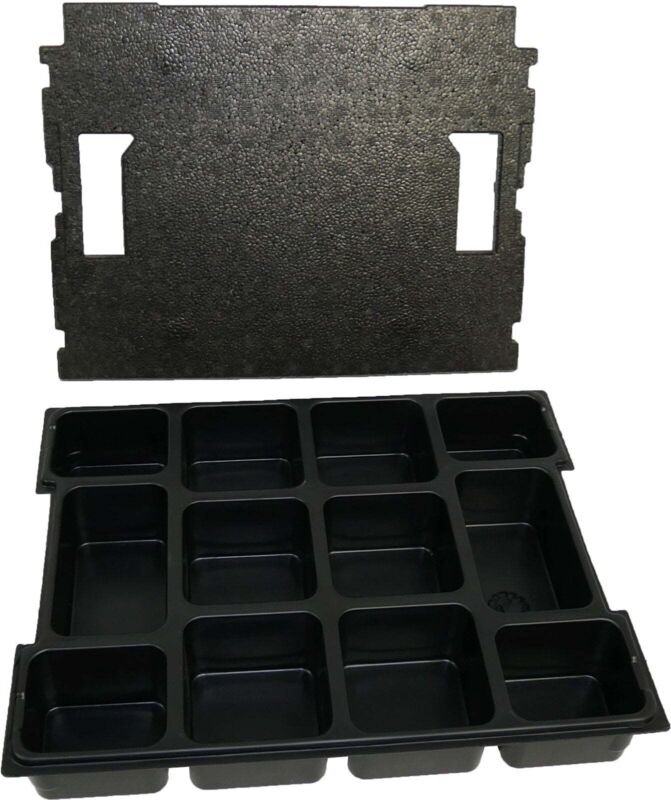 Bs Systems - Kleinteileeinsatz 12 Fächer inkl. Deckeleinlage für L-Boxx 102