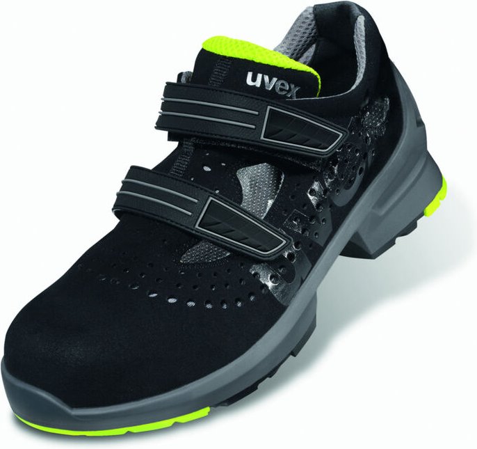 Uvex - 1 Sicherheits-Sandale gelocht Gr.44 W11 S1 esd sr schwarz/gelb 8542.8