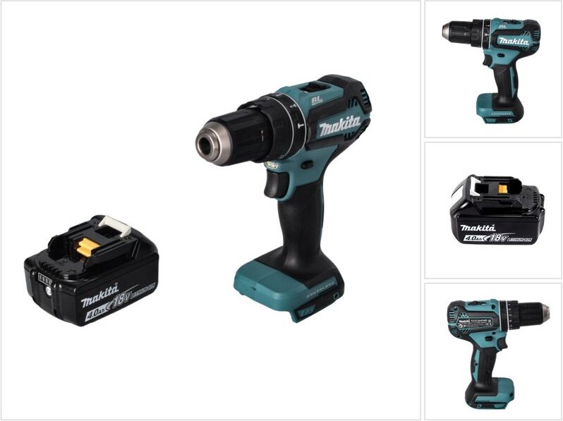 Dhp 485 M1 Akku Schlagbohrschrauber 18 v 50 Nm Brushless + 1x Akku 4,0 Ah - ohne Ladegerät - Makita