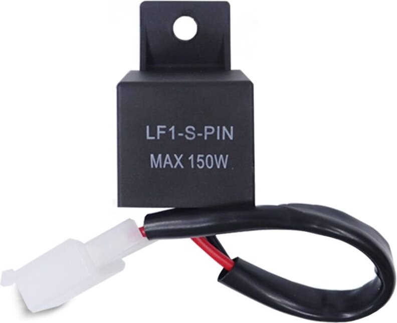 Ersandy - 12V Motorrad LED-Blitzrelais 2Pin LF1-S-PIN Max 150W 12 Volt Mittellicht Autorelais