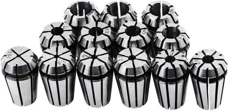 YMYNY 13 Stück ER11 Spannzange, ER11 Spannzangenfutter, 1–7 mm ER11 Federspannzangenhalter für Gravurfräswerkzeug