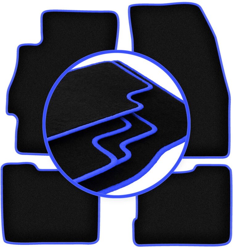 CARLUX-BLUE Autofußmatten für: Fiat Linea Limousine (2009-2015)