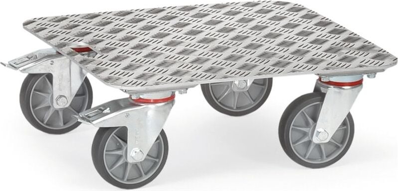 Fetra - Kistenroller - ALU-Quintettblech, Ladefläche 500 x 500 mm