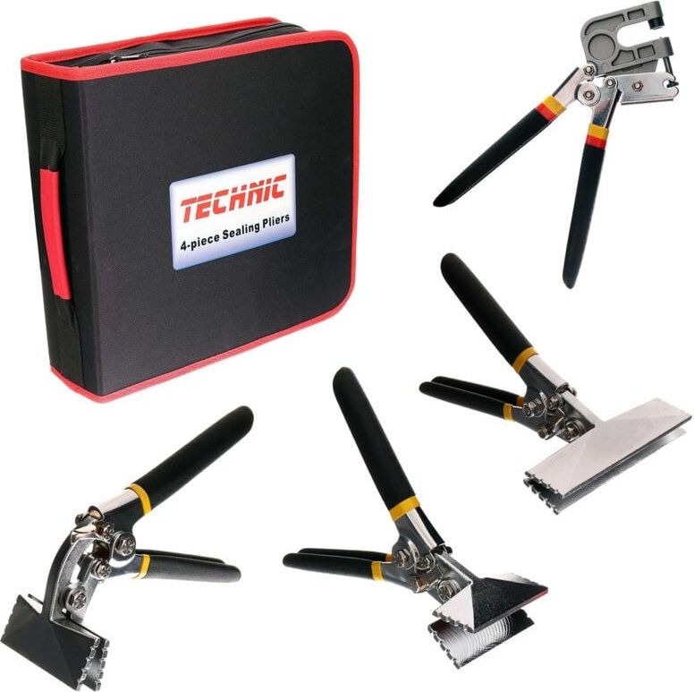 Blechzange Zum Biegen Und Verbinden Von Profilen + 4-Teiliges 4er-Set