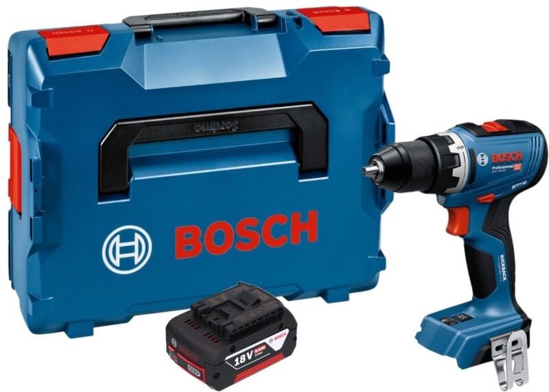 Bosch gsr 18V-65 Professional Akku Bohrschrauber 18 v 63 Nm Brushless + 1x Akku 5,0 Ah + L-Boxx - ohne Ladegerät