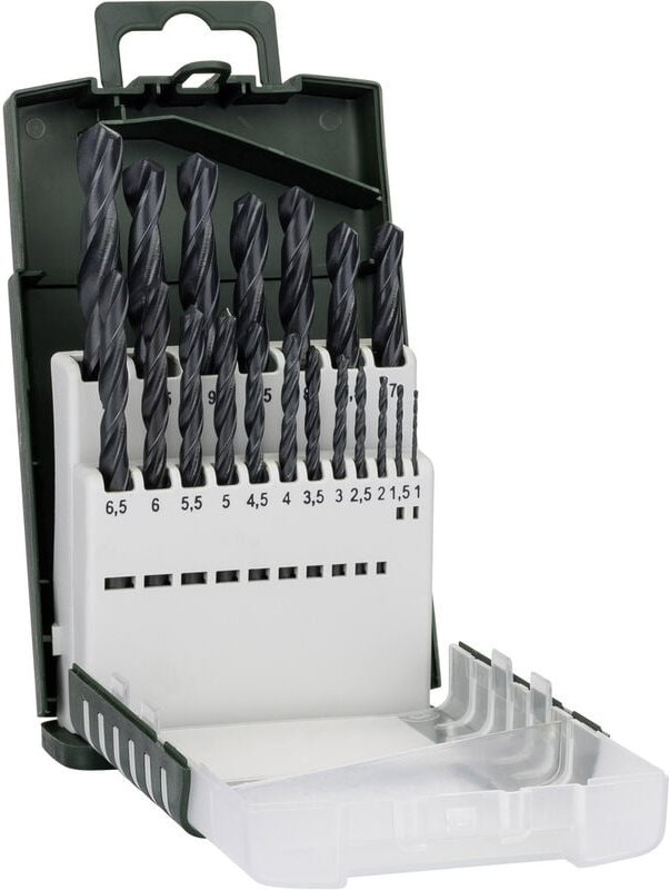 Bosch - Accessories 2609255131 hss Metall-Spiralbohrer-Set 19teilig rollgewalzt din 338 Zylinderscha