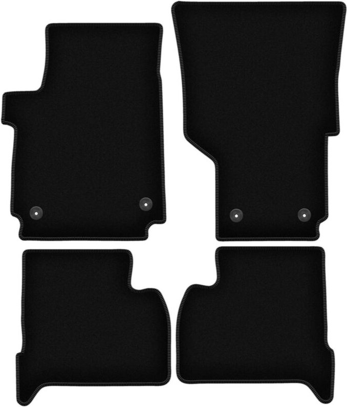 BASIC schwarze Veloursmatten für: Volkswagen Amarok Pickup (2010-)