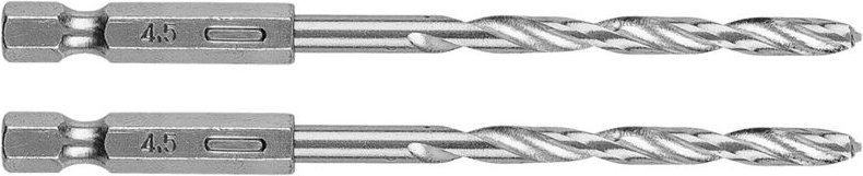 Sechskant-Metallbohrer 4,5 mm, 2 Stk.