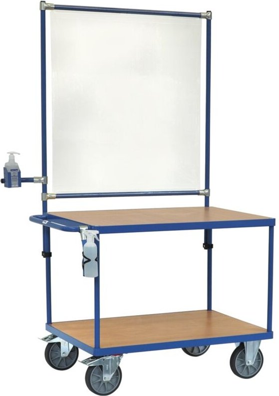 Tischwagen 2402 mit Infektionsschutzausstattung, bestehend aus je 1x: 5901, 1393-B0500, 1391 - Fetra