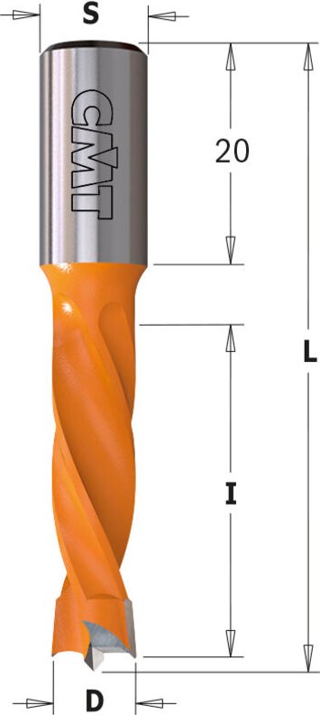 Thumbnail - 308.080.12 Bohrspitze Für Schruppen Hw S=10x20 D=8x30x57.5 Sx