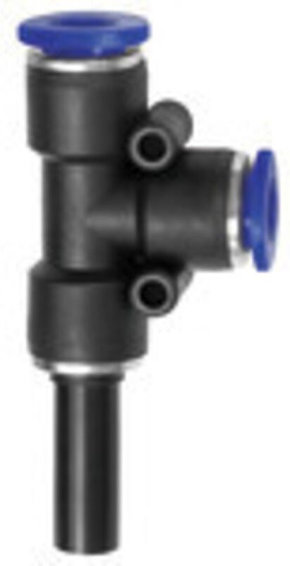 Riegler - T-Steckverbind., Stecknippel 10mm »Blaue Serie« L-Form, Schl.-Ø8