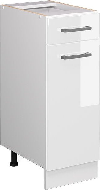 Unterschrank R-Line, Weiß Hochglanz, 30 cm mit Schublade, ohne Arbeitsplatte Vicco